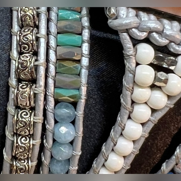 Apple Watch SE w/Beautifully Hand-beaded Boho Wrap Strap - Picture 3 of 7